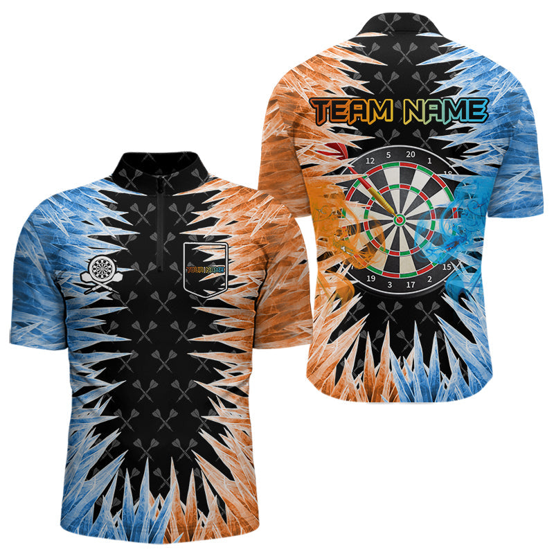 Personalized Orange And Blue Dartboard Icy Men Dart Custom Dart and