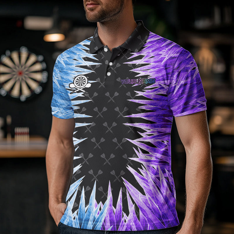 Personalized Blue And Purple Dartboard Icy Men Dart Custom Dart and