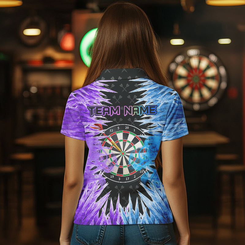 Personalized Blue And Purple Dartboard Icy Men Dart Custom Dart and