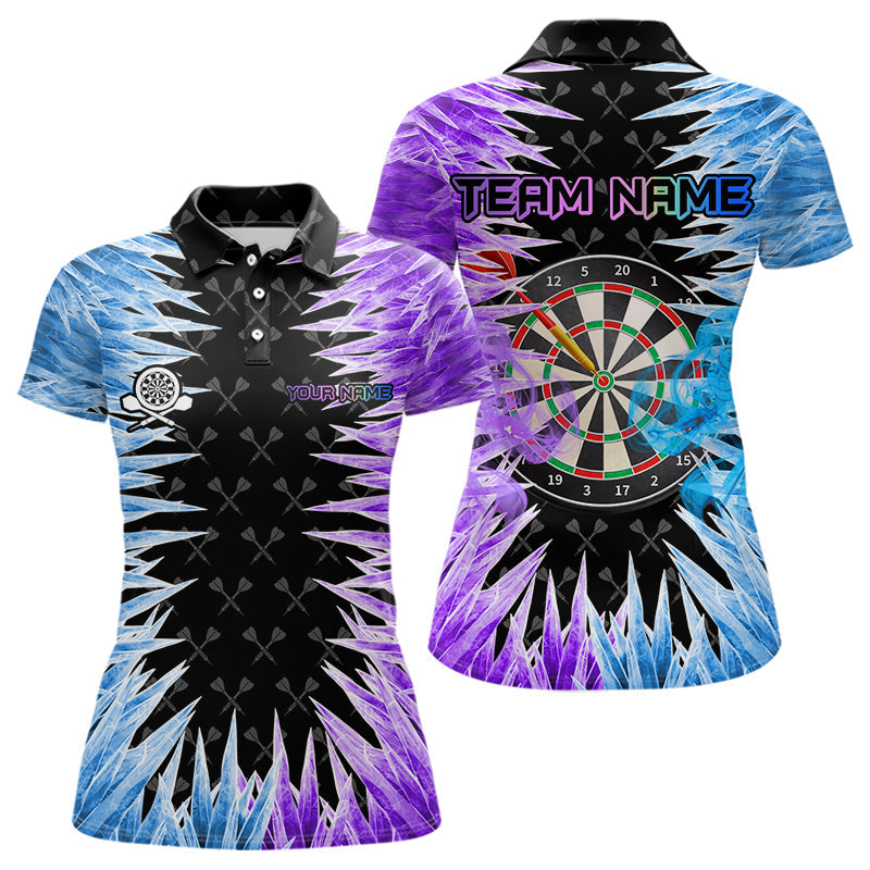Personalized Blue And Purple Dartboard Icy Men Dart Custom Dart and