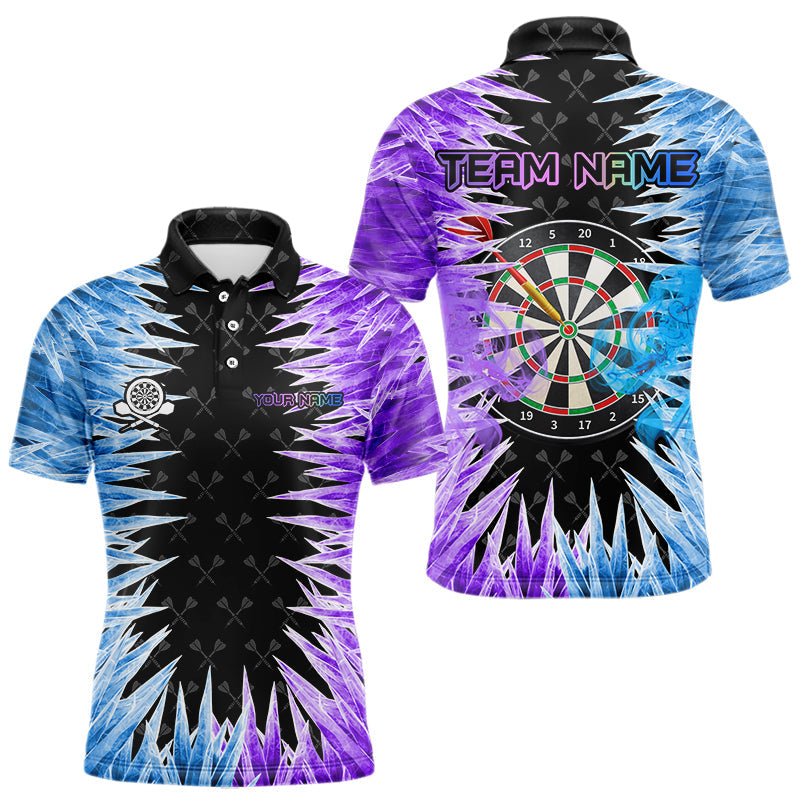 Personalized Blue And Purple Dartboard Icy Men Dart Custom Dart and
