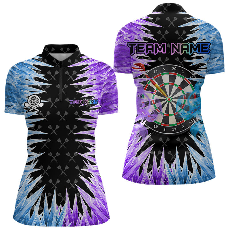 Personalized Blue And Purple Dartboard Icy Men Dart Custom Dart and