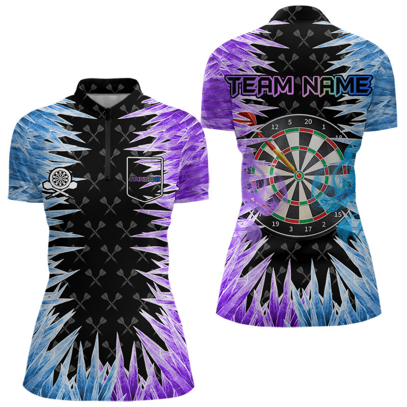 Personalized Blue And Purple Dartboard Icy Men Dart Custom Dart and
