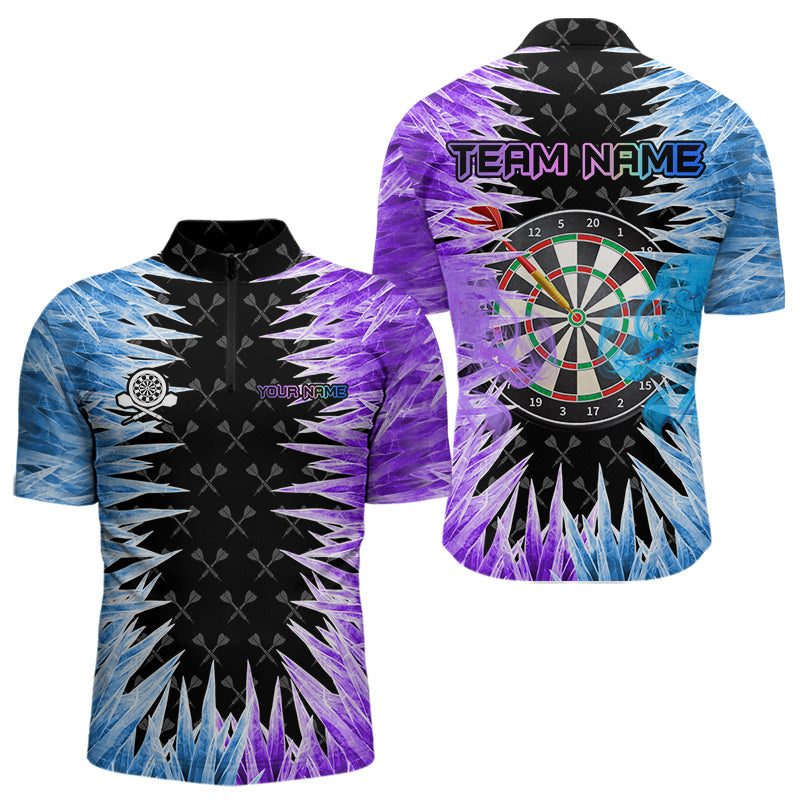 Personalized Blue And Purple Dartboard Icy Men Dart Custom Dart and