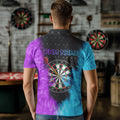 Personalized Blue And Purple Dartboard Fire Flame 3D Printed Men Darts Custom Darts
