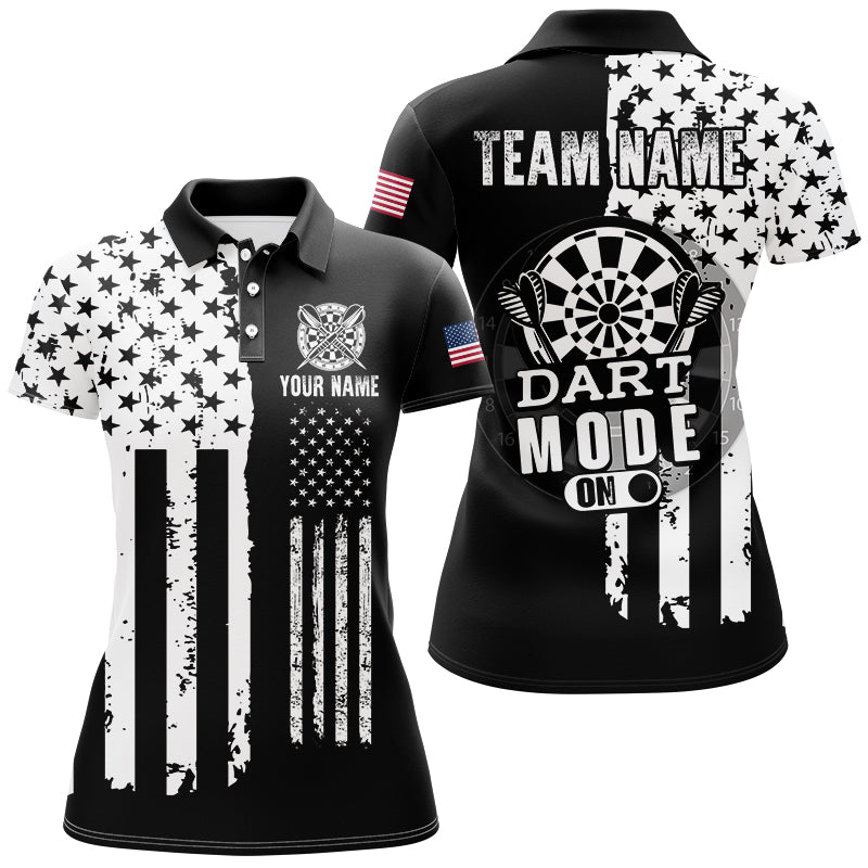 Funny Darts Mode On Custom Black White American Flag Darts, Patriotic Darts