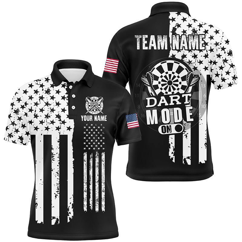 Funny Darts Mode On Custom Black White American Flag Darts, Patriotic Darts
