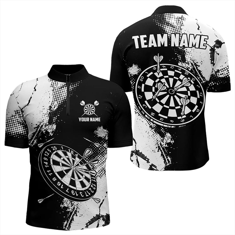 Grunge Black And White Dart and Custom Dart, Retro Dart