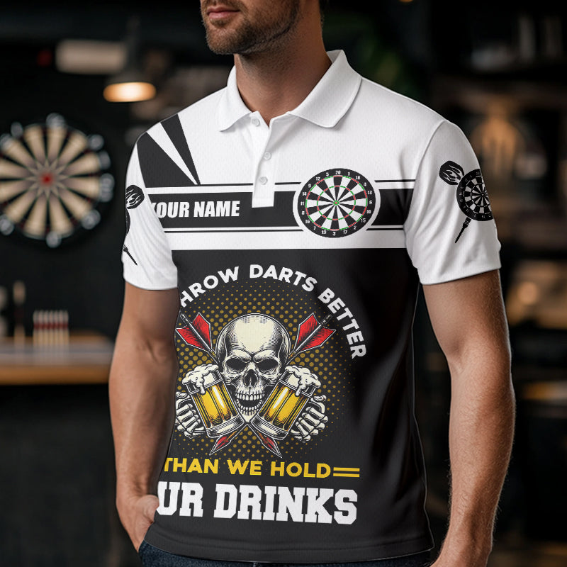 We Throw Darts Better Skull Beer Funny Darts Custom Drinking Darts Team