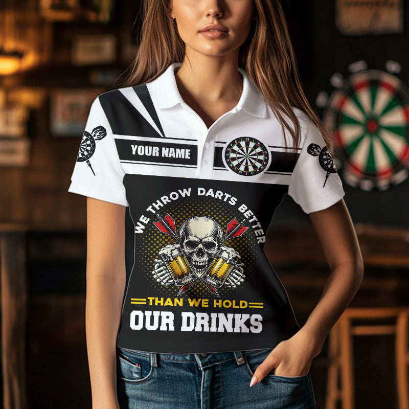 We Throw Darts Better Skull Beer Funny Darts Custom Drinking Darts Team