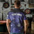Custom Purple Gothic Skull Darts, Personalized Cool Darts Team Outfit