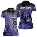 Custom Purple Gothic Skull Darts, Personalized Cool Darts Team Outfit