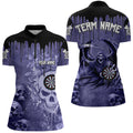 Custom Purple Gothic Skull Darts, Personalized Cool Darts Team Outfit