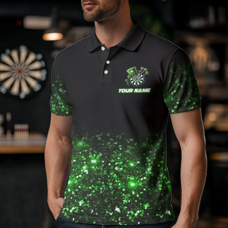 Custom Green Glowing Dartboard St Patrick Day Dart, Luckiest Shamrock Dart