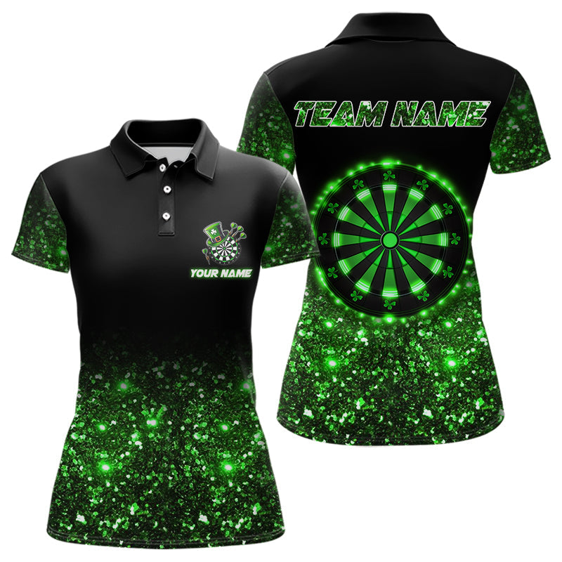 Custom Green Glowing Dartboard St Patrick Day Dart, Luckiest Shamrock Dart