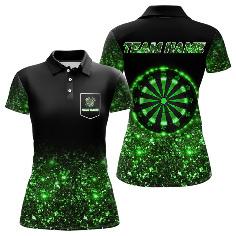 Custom Green Glowing Dartboard St Patrick Day Dart, Luckiest Shamrock Dart