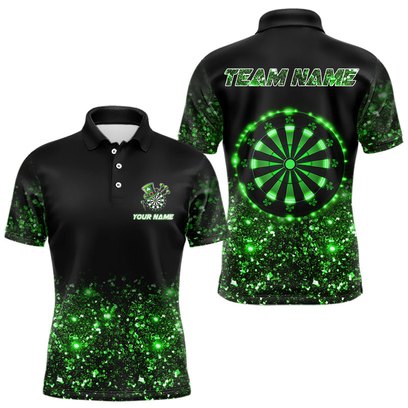 Custom Green Glowing Dartboard St Patrick Day Dart, Luckiest Shamrock Dart