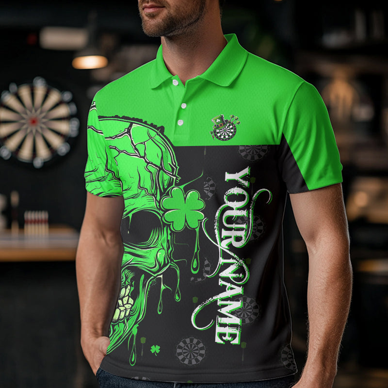 Personalized Green Shamrock Skull Dart Custom Saint Patrick Day Dart Outfit