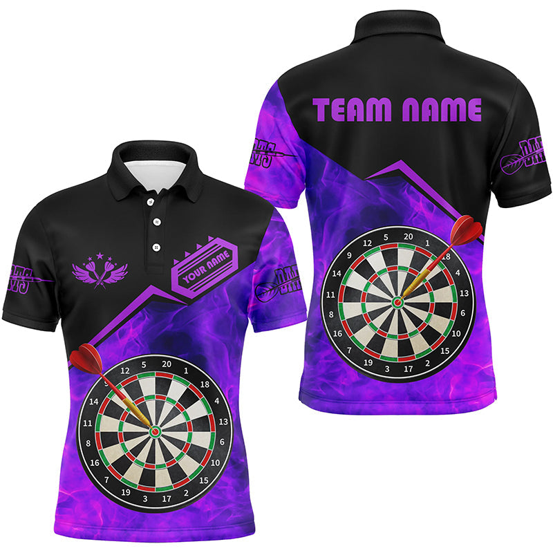 Personalized Darts Fire Flame 3D Printed Men Darts Custom Darts Board Attire |Purple