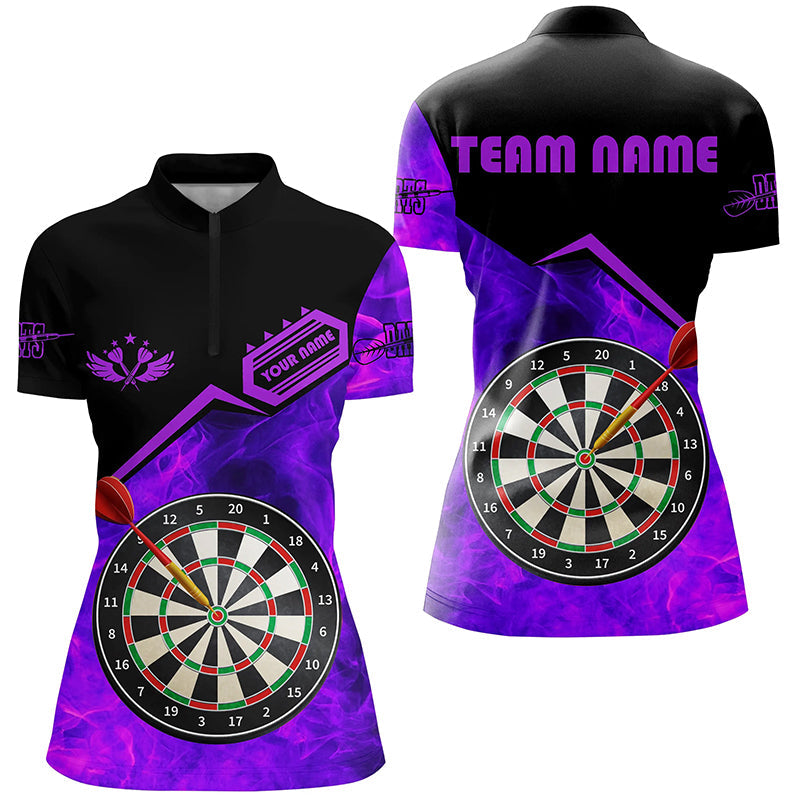 Personalized Darts Fire Flame 3D Printed Men Darts Custom Darts Board Attire |Purple