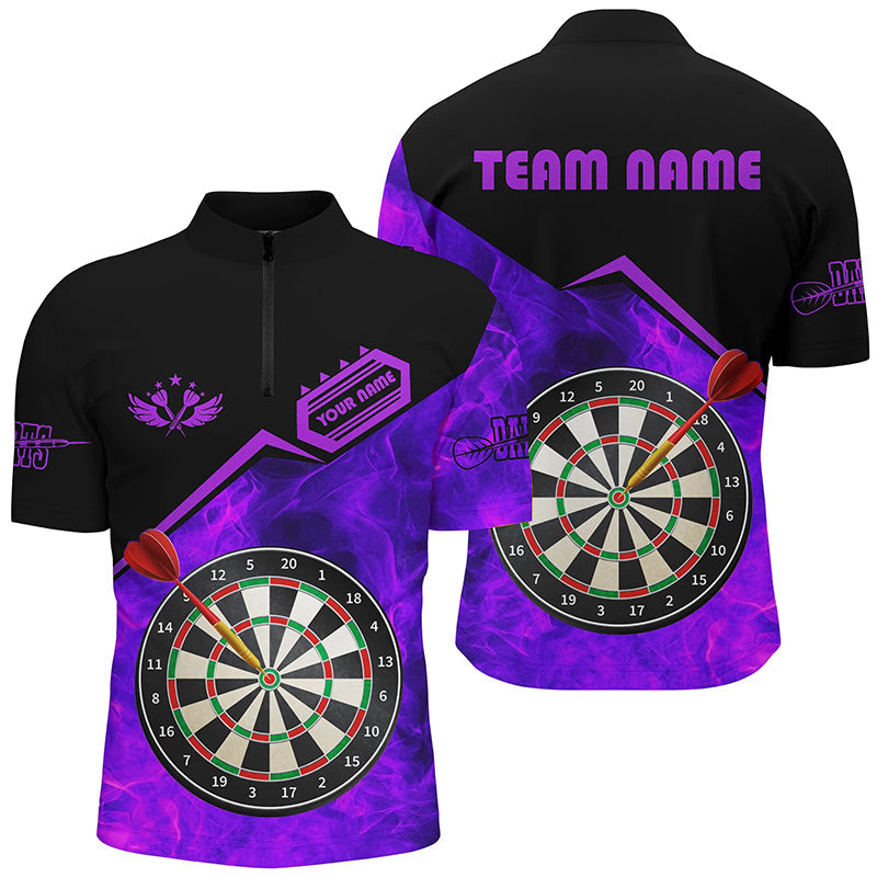 Personalized Darts Fire Flame 3D Printed Men Darts Custom Darts Board Attire |Purple