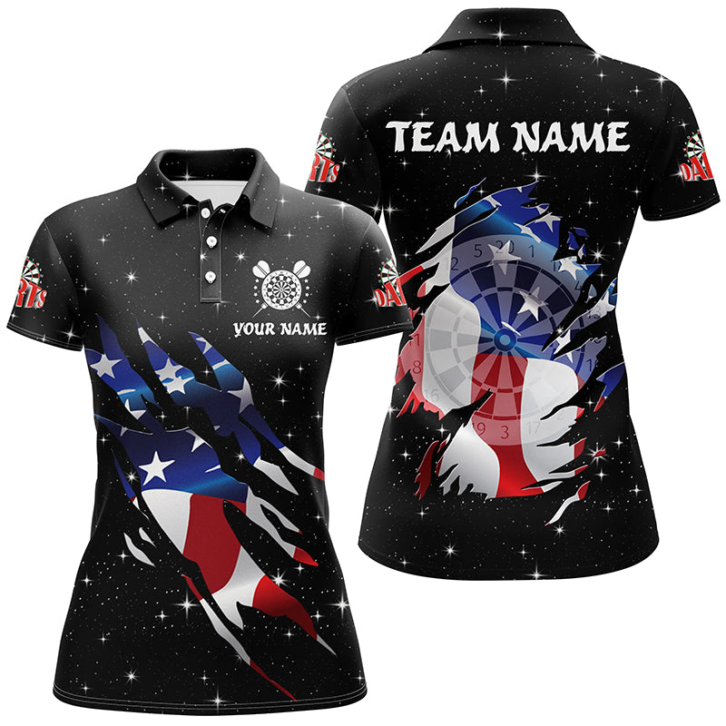 Personalized Galaxy American Flag Darts Custom Patriotic Darts Team |Black