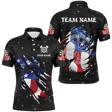 Personalized Galaxy American Flag Darts Custom Patriotic Darts Team |Black
