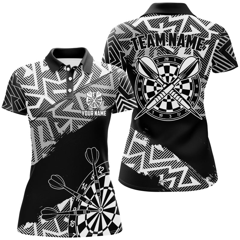Custom Dart Personalized Black White Zig-Zag Pattern Dart, Cool Dart