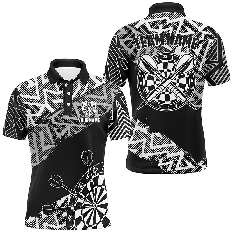 Custom Dart Personalized Black White Zig-Zag Pattern Dart, Cool Dart