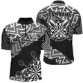 Custom Dart Personalized Black White Zig-Zag Pattern Dart, Cool Dart