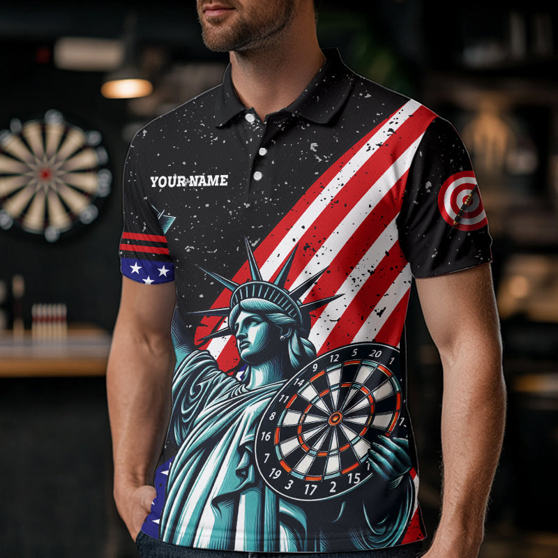 Personalized The Statue Of Liberty Black Darts Custom Us Flag Patriotic Darts