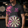 Pink Fire Flame Dart Board 3D Printed Men Darts Custom Team Name Darts Uniform