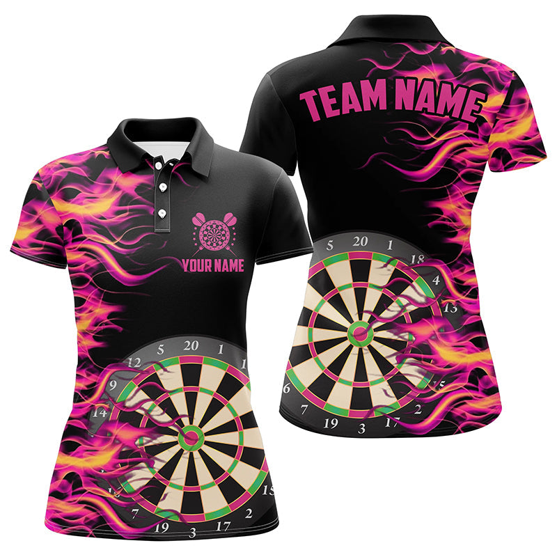 Pink Fire Flame Dart Board 3D Printed Men Darts Custom Team Name Darts Uniform