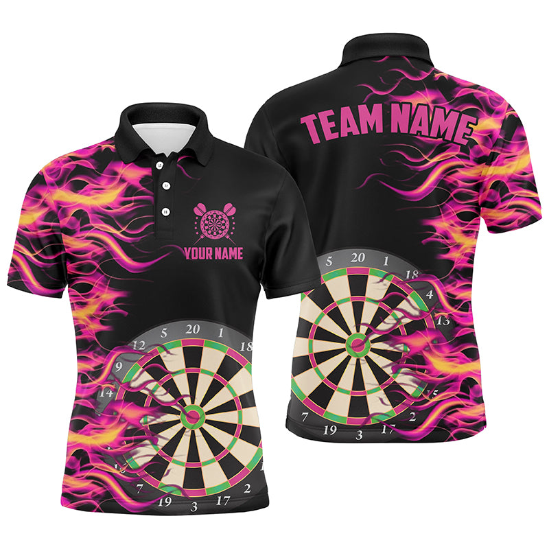 Pink Fire Flame Dart Board 3D Printed Men Darts Custom Team Name Darts Uniform