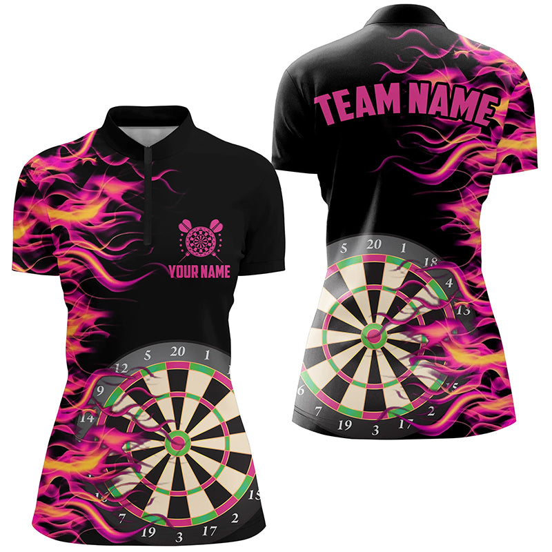 Pink Fire Flame Dart Board 3D Printed Men Darts Custom Team Name Darts Uniform