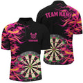 Pink Fire Flame Dart Board 3D Printed Men Darts Custom Team Name Darts Uniform