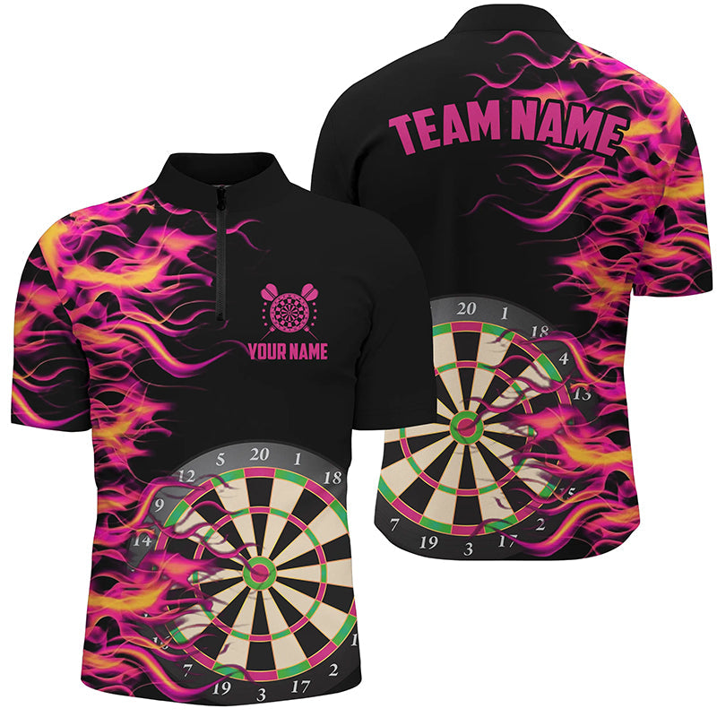 Pink Fire Flame Dart Board 3D Printed Men Darts Custom Team Name Darts Uniform