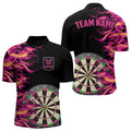 Pink Fire Flame Dart Board 3D Printed Men Darts Custom Team Name Darts Uniform