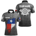 Retro Grunge Texas Darts Men Quarter-Zip Custom Patriotic Texas Flag Darts