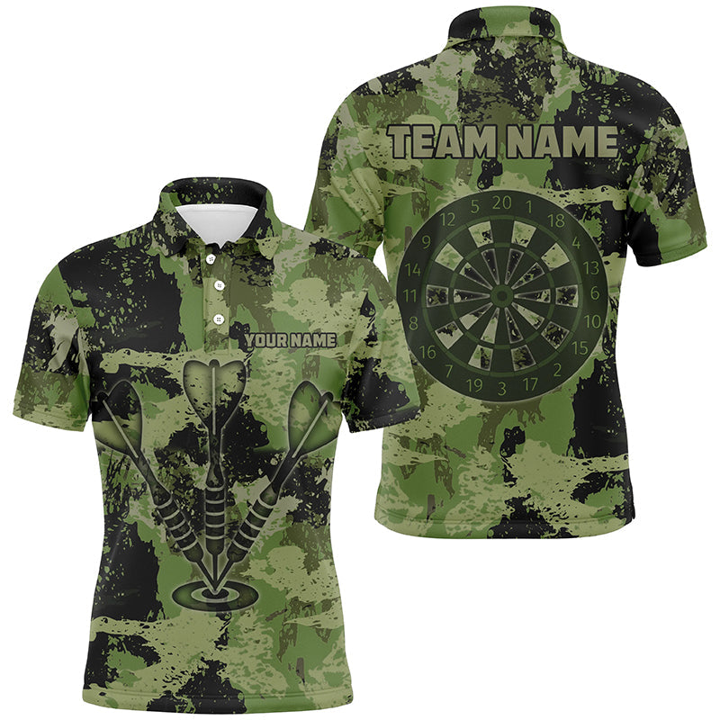 Custom Grunge Green Camo Darts Arrow, Retro Darts, Father's Day Darts Gifts