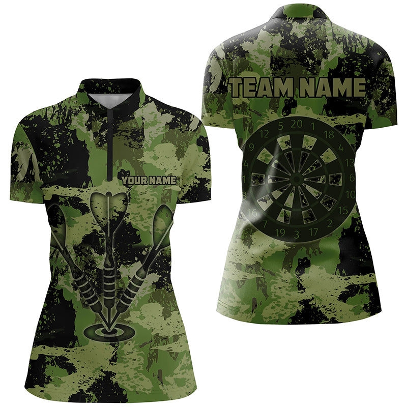 Custom Grunge Green Camo Darts Arrow, Retro Darts, Father's Day Darts Gifts