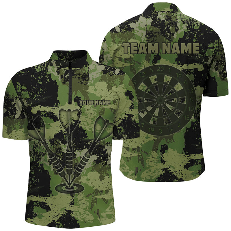 Custom Grunge Green Camo Darts Arrow, Retro Darts, Father's Day Darts Gifts