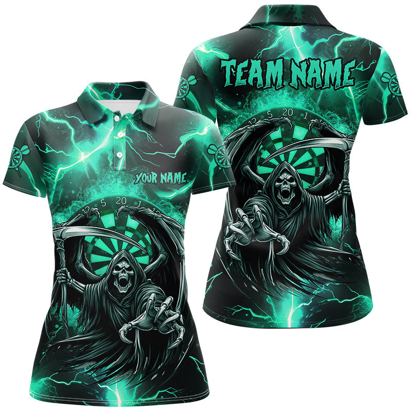Personalized Turquoise Grim Reaper Custom Thunder Lightning Men Dart, 3D Darts Team