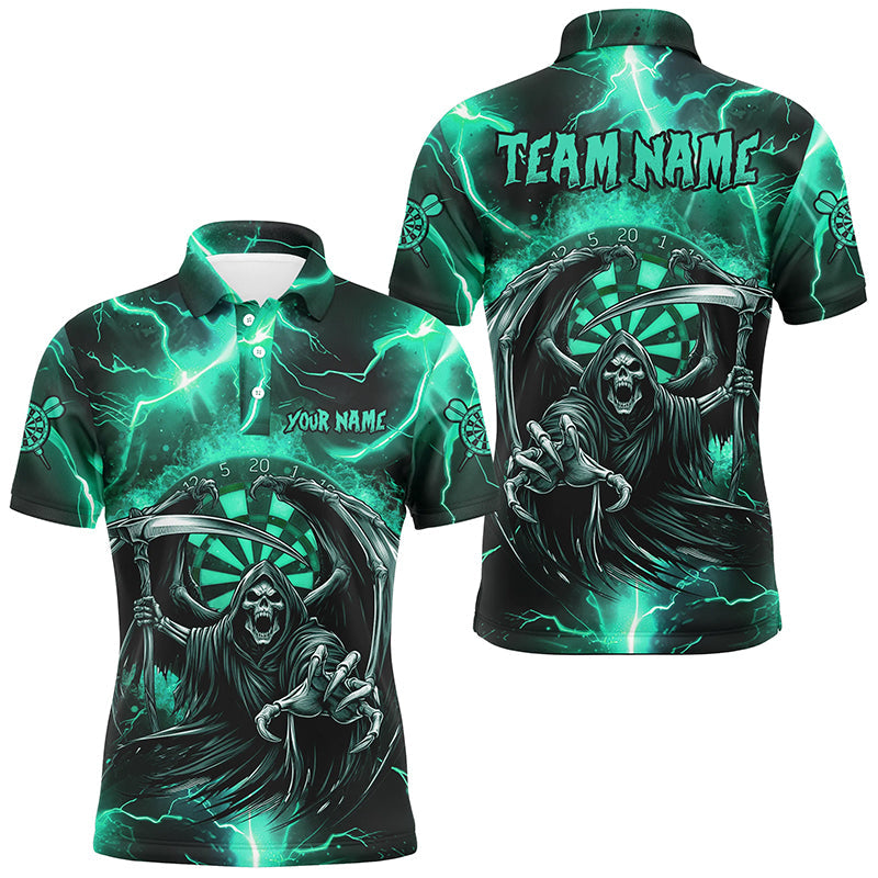 Personalized Turquoise Grim Reaper Custom Thunder Lightning Men Dart, 3D Darts Team