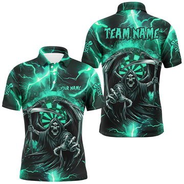 Personalized Turquoise Grim Reaper Custom Thunder Lightning Men Dart, 3D Darts Team