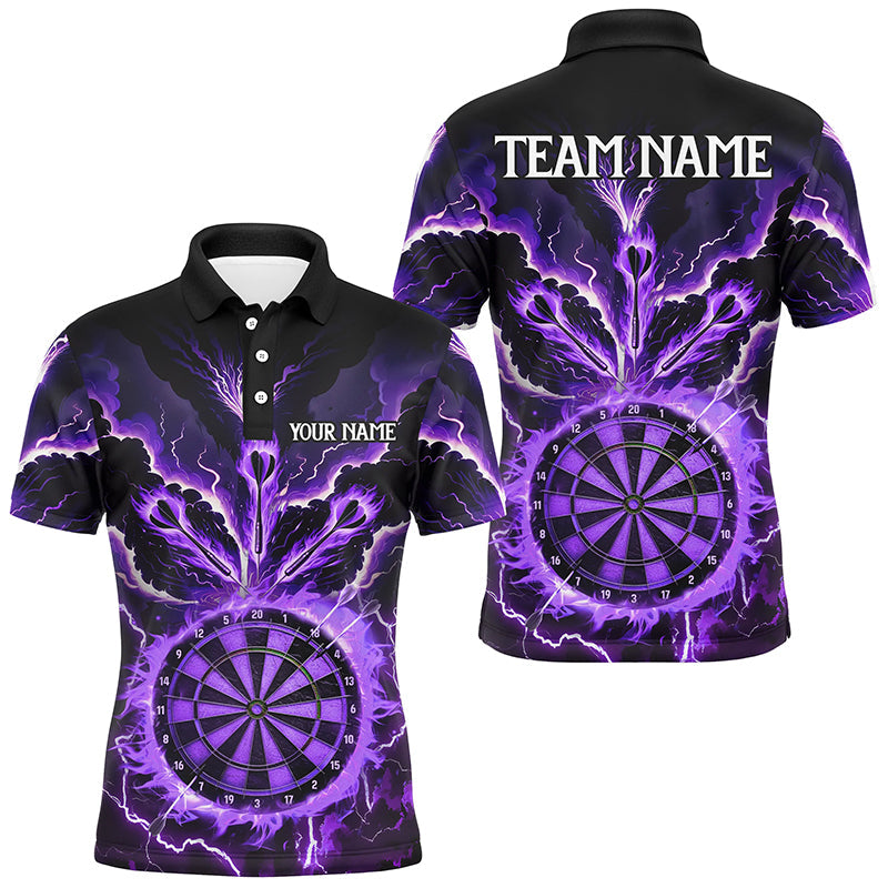 Personalized Lightning Smoke Fire Flame Purple Darts, Darts League Team