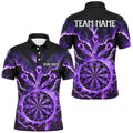 Personalized Lightning Smoke Fire Flame Purple Darts, Darts League Team