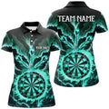 Personalized Lightning Smoke Fire Flame Turquoise Darts, Darts League Team