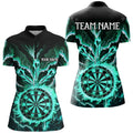 Personalized Lightning Smoke Fire Flame Turquoise Darts, Darts League Team