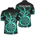 Personalized Lightning Smoke Fire Flame Turquoise Darts, Darts League Team